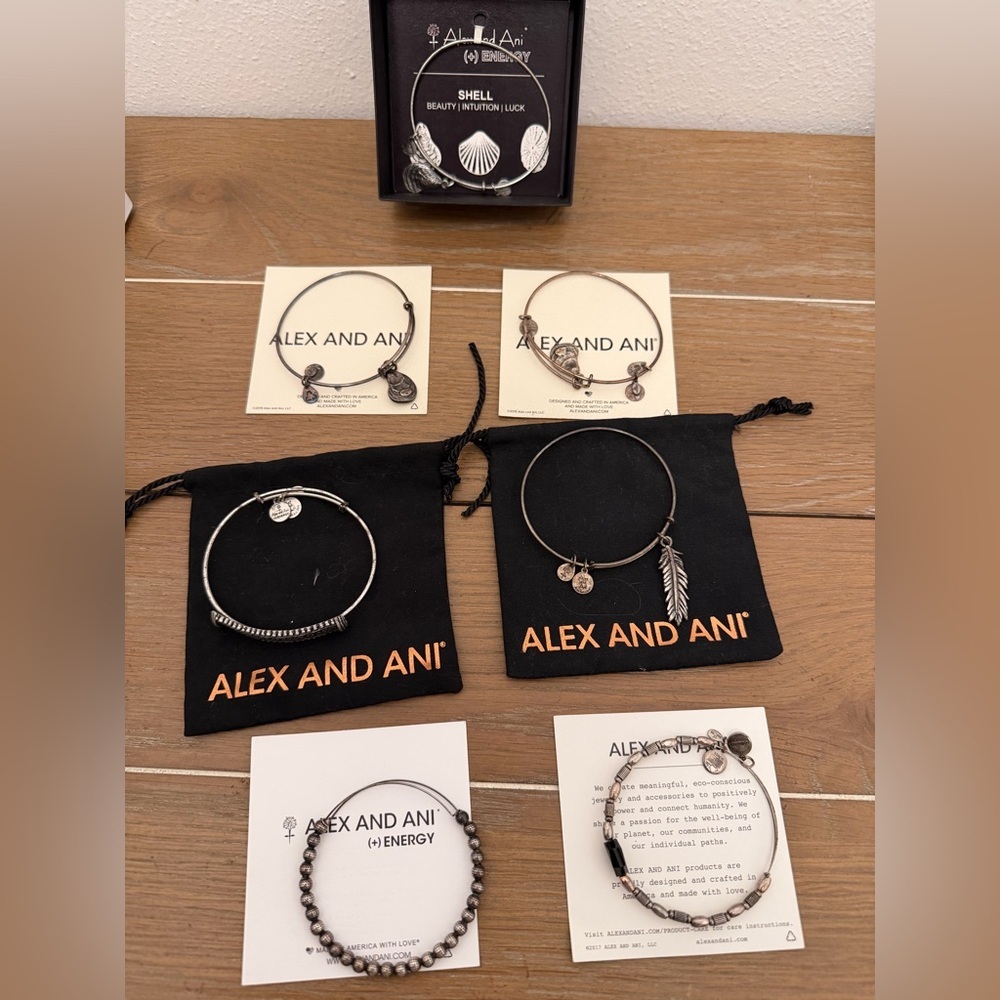 Bundle of 7 Alex and Ani Bracelets